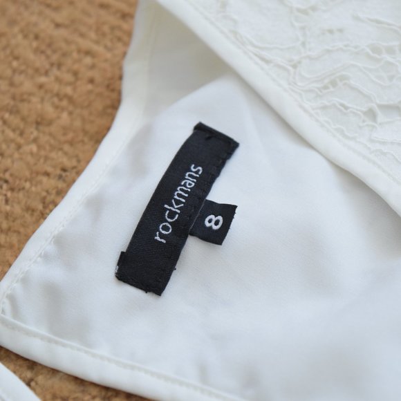 Women's Lace Tank Top | Size 8 Sleeveless Tee | Sleeveless Lace Top | Formal Top - Picture 3 of 6